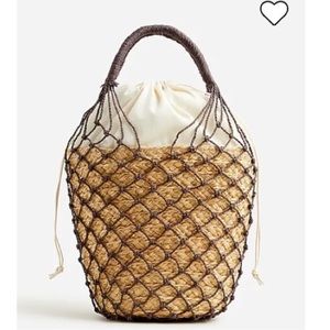 J.CREW Woven Rafia Handbag Straw Bag New With Tag